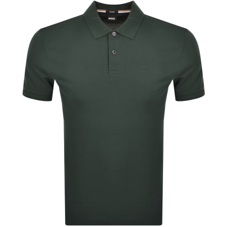 Boss Shirt Pallas male green plain colored size XL